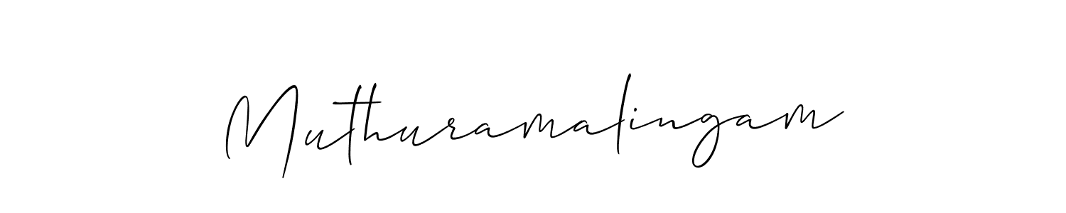 Use a signature maker to create a handwritten signature online. With this signature software, you can design (Allison_Script) your own signature for name Muthuramalingam. Muthuramalingam signature style 2 images and pictures png