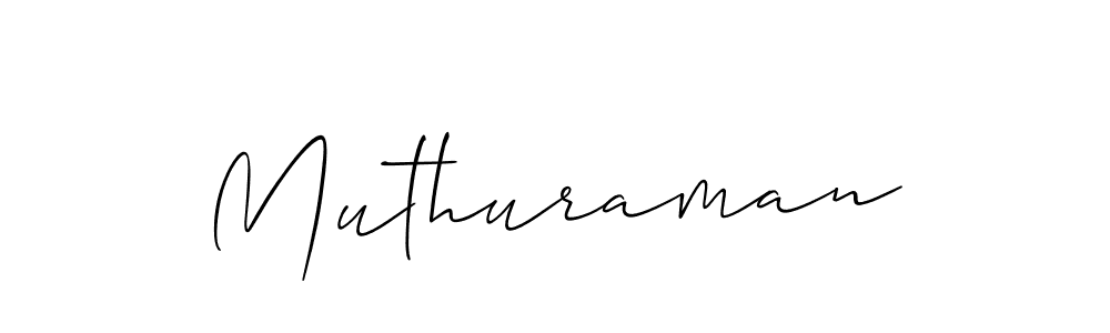 Use a signature maker to create a handwritten signature online. With this signature software, you can design (Allison_Script) your own signature for name Muthuraman. Muthuraman signature style 2 images and pictures png