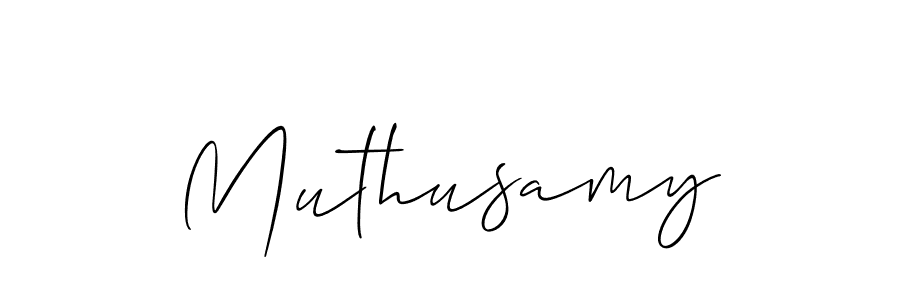 Create a beautiful signature design for name Muthusamy. With this signature (Allison_Script) fonts, you can make a handwritten signature for free. Muthusamy signature style 2 images and pictures png