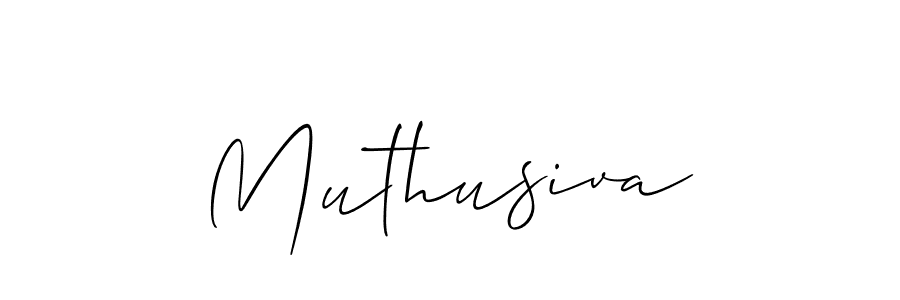 Also we have Muthusiva name is the best signature style. Create professional handwritten signature collection using Allison_Script autograph style. Muthusiva signature style 2 images and pictures png