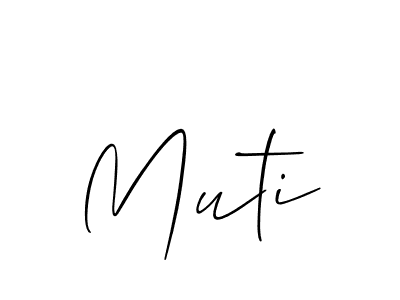 Create a beautiful signature design for name Muti. With this signature (Allison_Script) fonts, you can make a handwritten signature for free. Muti signature style 2 images and pictures png