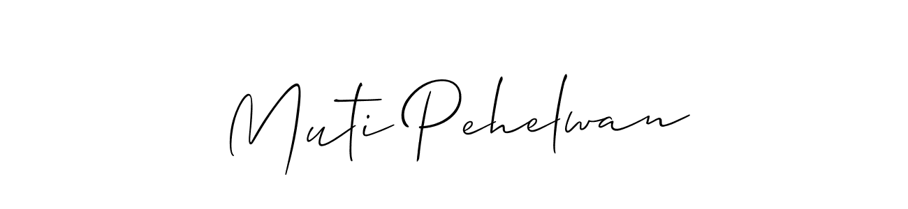 Design your own signature with our free online signature maker. With this signature software, you can create a handwritten (Allison_Script) signature for name Muti Pehelwan. Muti Pehelwan signature style 2 images and pictures png