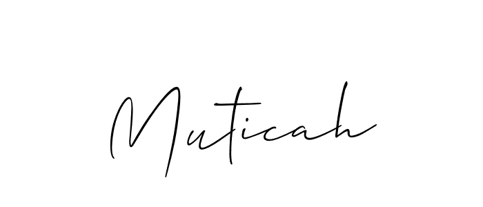 You should practise on your own different ways (Allison_Script) to write your name (Muticah) in signature. don't let someone else do it for you. Muticah signature style 2 images and pictures png