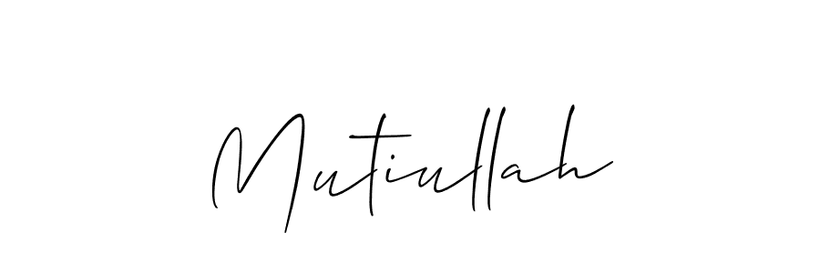 Use a signature maker to create a handwritten signature online. With this signature software, you can design (Allison_Script) your own signature for name Mutiullah. Mutiullah signature style 2 images and pictures png