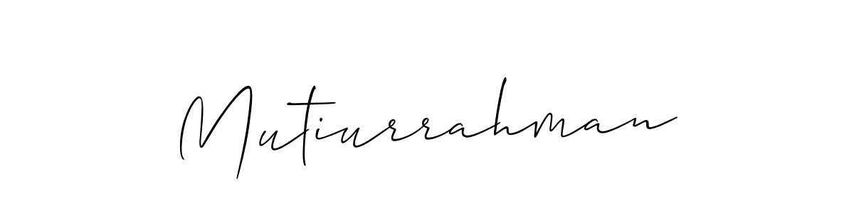 Mutiurrahman stylish signature style. Best Handwritten Sign (Allison_Script) for my name. Handwritten Signature Collection Ideas for my name Mutiurrahman. Mutiurrahman signature style 2 images and pictures png