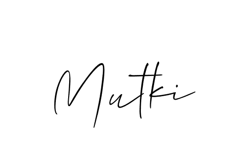 Create a beautiful signature design for name Mutki. With this signature (Allison_Script) fonts, you can make a handwritten signature for free. Mutki signature style 2 images and pictures png