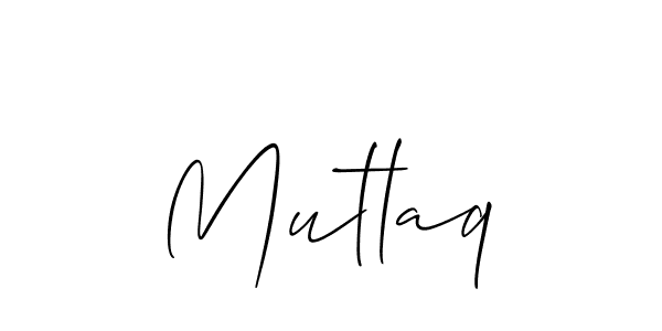 Design your own signature with our free online signature maker. With this signature software, you can create a handwritten (Allison_Script) signature for name Mutlaq. Mutlaq signature style 2 images and pictures png