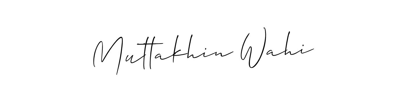 This is the best signature style for the Muttakhin Wahi name. Also you like these signature font (Allison_Script). Mix name signature. Muttakhin Wahi signature style 2 images and pictures png