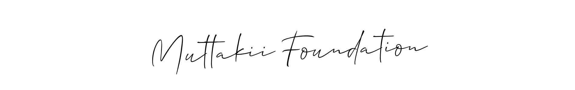 How to make Muttakii Foundation name signature. Use Allison_Script style for creating short signs online. This is the latest handwritten sign. Muttakii Foundation signature style 2 images and pictures png