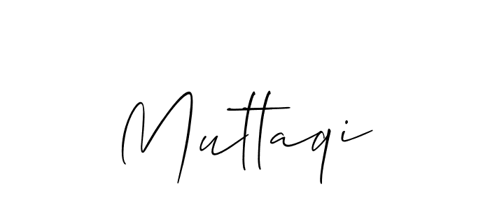 Make a beautiful signature design for name Muttaqi. With this signature (Allison_Script) style, you can create a handwritten signature for free. Muttaqi signature style 2 images and pictures png