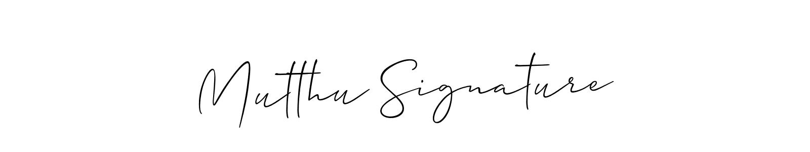 How to make Mutthu Signature name signature. Use Allison_Script style for creating short signs online. This is the latest handwritten sign. Mutthu Signature signature style 2 images and pictures png