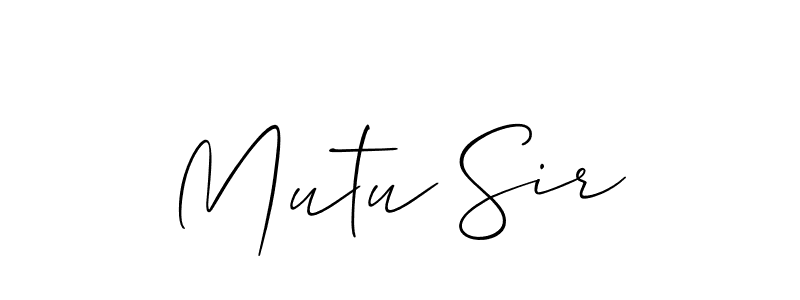 Also we have Mutu Sir name is the best signature style. Create professional handwritten signature collection using Allison_Script autograph style. Mutu Sir signature style 2 images and pictures png