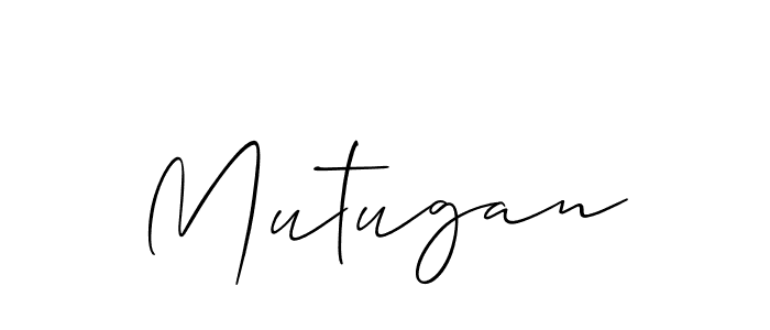 You should practise on your own different ways (Allison_Script) to write your name (Mutugan) in signature. don't let someone else do it for you. Mutugan signature style 2 images and pictures png