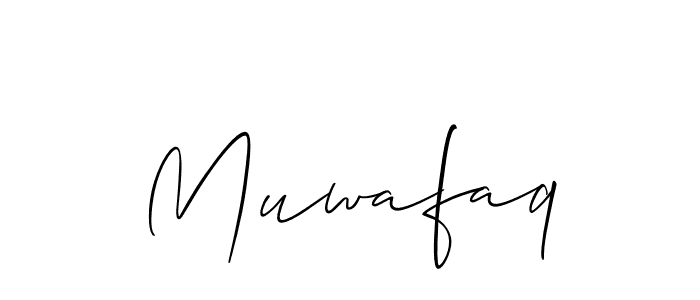 Similarly Allison_Script is the best handwritten signature design. Signature creator online .You can use it as an online autograph creator for name Muwafaq. Muwafaq signature style 2 images and pictures png