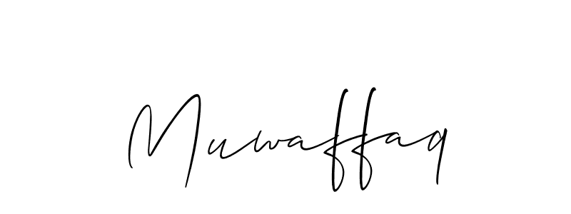 Also You can easily find your signature by using the search form. We will create Muwaffaq name handwritten signature images for you free of cost using Allison_Script sign style. Muwaffaq signature style 2 images and pictures png