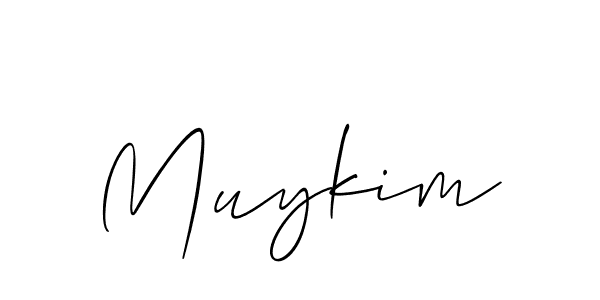 How to make Muykim signature? Allison_Script is a professional autograph style. Create handwritten signature for Muykim name. Muykim signature style 2 images and pictures png