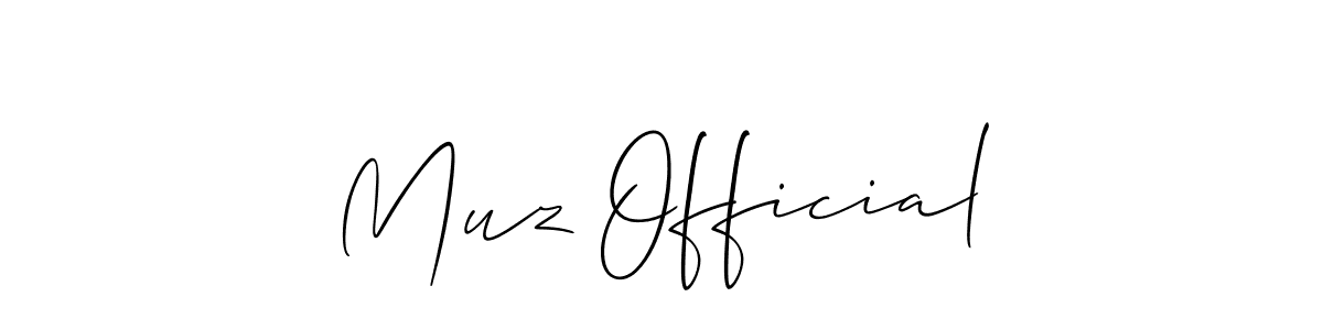Muz Official stylish signature style. Best Handwritten Sign (Allison_Script) for my name. Handwritten Signature Collection Ideas for my name Muz Official. Muz Official signature style 2 images and pictures png