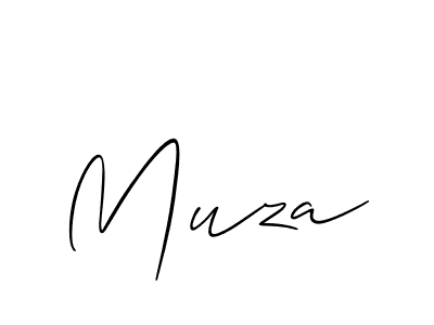 Create a beautiful signature design for name Muza. With this signature (Allison_Script) fonts, you can make a handwritten signature for free. Muza signature style 2 images and pictures png