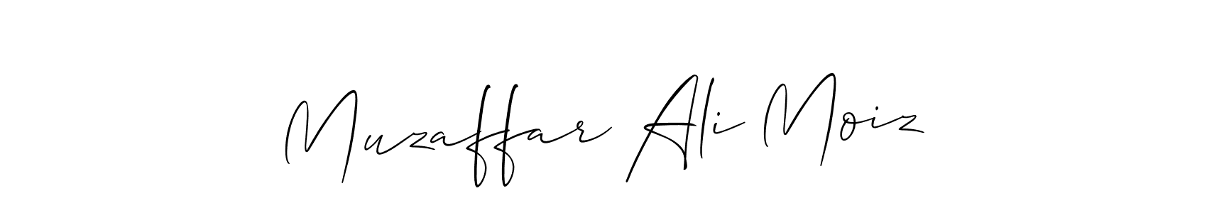 Make a short Muzaffar Ali Moiz signature style. Manage your documents anywhere anytime using Allison_Script. Create and add eSignatures, submit forms, share and send files easily. Muzaffar Ali Moiz signature style 2 images and pictures png