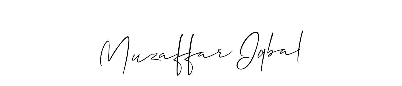 Design your own signature with our free online signature maker. With this signature software, you can create a handwritten (Allison_Script) signature for name Muzaffar Iqbal. Muzaffar Iqbal signature style 2 images and pictures png