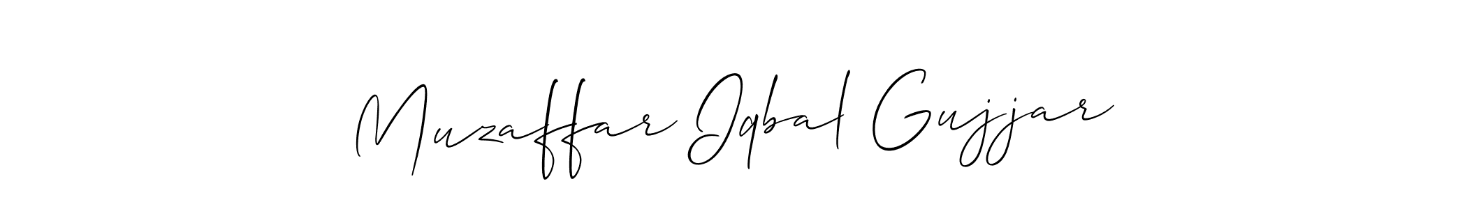 Make a beautiful signature design for name Muzaffar Iqbal Gujjar. Use this online signature maker to create a handwritten signature for free. Muzaffar Iqbal Gujjar signature style 2 images and pictures png