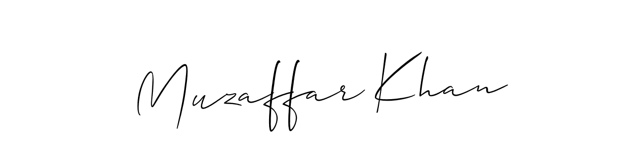 It looks lik you need a new signature style for name Muzaffar Khan. Design unique handwritten (Allison_Script) signature with our free signature maker in just a few clicks. Muzaffar Khan signature style 2 images and pictures png