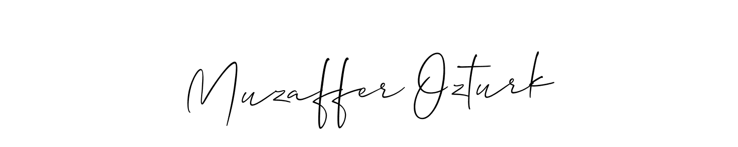 Use a signature maker to create a handwritten signature online. With this signature software, you can design (Allison_Script) your own signature for name Muzaffer Ozturk. Muzaffer Ozturk signature style 2 images and pictures png