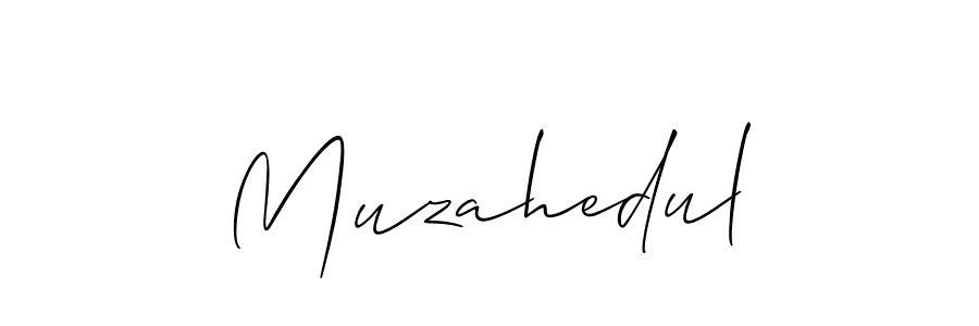 if you are searching for the best signature style for your name Muzahedul. so please give up your signature search. here we have designed multiple signature styles  using Allison_Script. Muzahedul signature style 2 images and pictures png