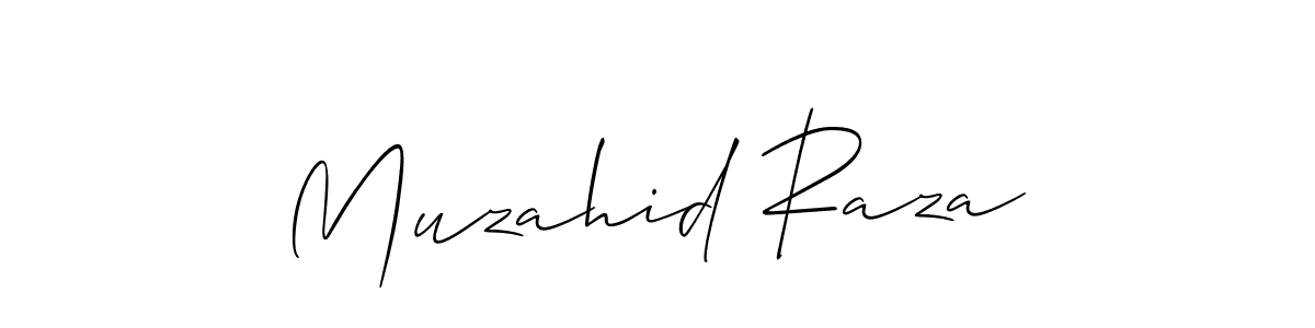 How to make Muzahid Raza name signature. Use Allison_Script style for creating short signs online. This is the latest handwritten sign. Muzahid Raza signature style 2 images and pictures png