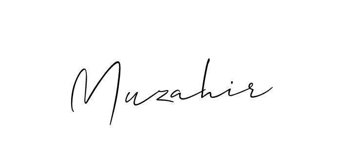 How to make Muzahir name signature. Use Allison_Script style for creating short signs online. This is the latest handwritten sign. Muzahir signature style 2 images and pictures png