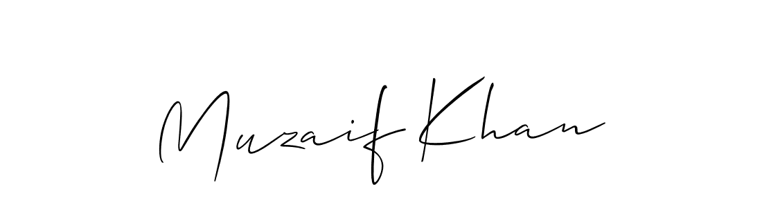 Create a beautiful signature design for name Muzaif Khan. With this signature (Allison_Script) fonts, you can make a handwritten signature for free. Muzaif Khan signature style 2 images and pictures png