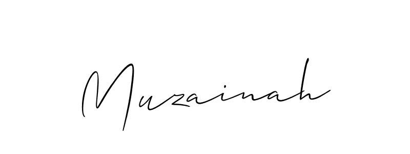 Make a beautiful signature design for name Muzainah. With this signature (Allison_Script) style, you can create a handwritten signature for free. Muzainah signature style 2 images and pictures png