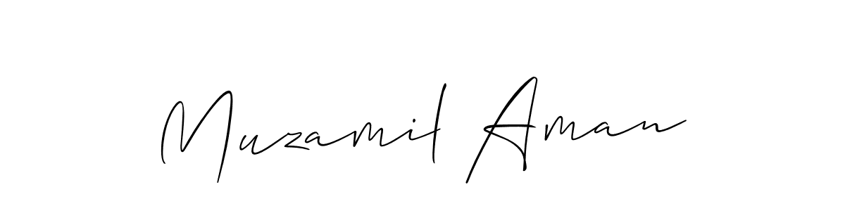 Muzamil Aman stylish signature style. Best Handwritten Sign (Allison_Script) for my name. Handwritten Signature Collection Ideas for my name Muzamil Aman. Muzamil Aman signature style 2 images and pictures png