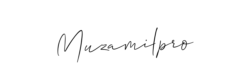 How to make Muzamilpro name signature. Use Allison_Script style for creating short signs online. This is the latest handwritten sign. Muzamilpro signature style 2 images and pictures png