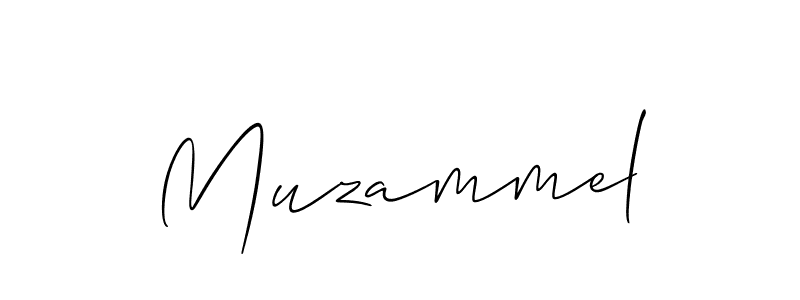 Use a signature maker to create a handwritten signature online. With this signature software, you can design (Allison_Script) your own signature for name Muzammel. Muzammel signature style 2 images and pictures png