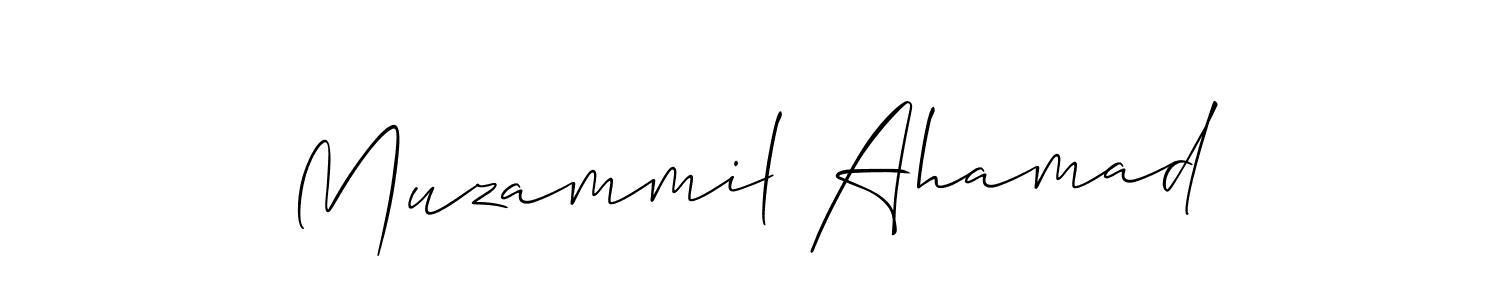 It looks lik you need a new signature style for name Muzammil Ahamad. Design unique handwritten (Allison_Script) signature with our free signature maker in just a few clicks. Muzammil Ahamad signature style 2 images and pictures png