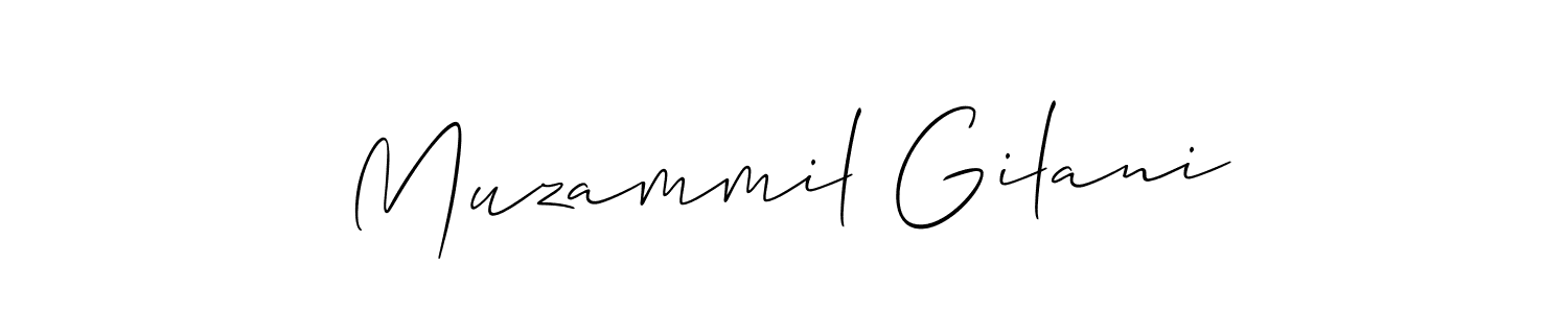The best way (Allison_Script) to make a short signature is to pick only two or three words in your name. The name Muzammil Gilani include a total of six letters. For converting this name. Muzammil Gilani signature style 2 images and pictures png