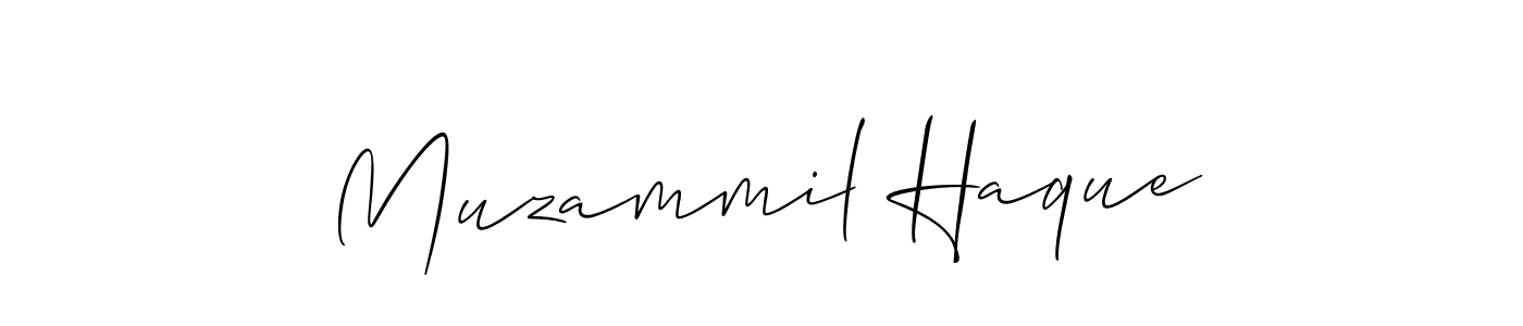 It looks lik you need a new signature style for name Muzammil Haque. Design unique handwritten (Allison_Script) signature with our free signature maker in just a few clicks. Muzammil Haque signature style 2 images and pictures png