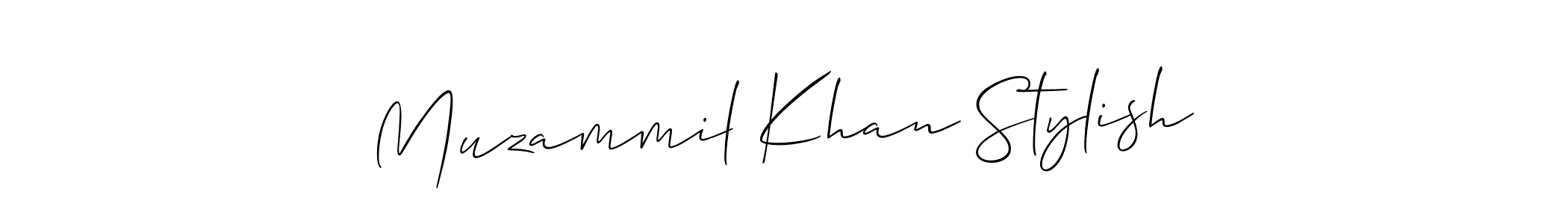 Similarly Allison_Script is the best handwritten signature design. Signature creator online .You can use it as an online autograph creator for name Muzammil Khan Stylish. Muzammil Khan Stylish signature style 2 images and pictures png