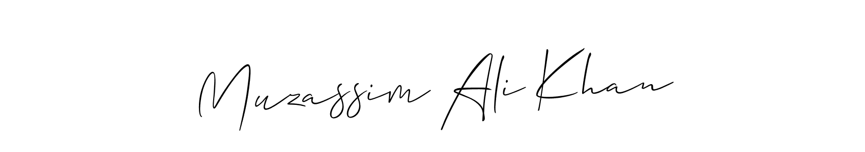 Design your own signature with our free online signature maker. With this signature software, you can create a handwritten (Allison_Script) signature for name Muzassim Ali Khan. Muzassim Ali Khan signature style 2 images and pictures png