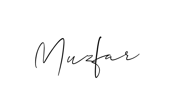 Create a beautiful signature design for name Muzfar. With this signature (Allison_Script) fonts, you can make a handwritten signature for free. Muzfar signature style 2 images and pictures png