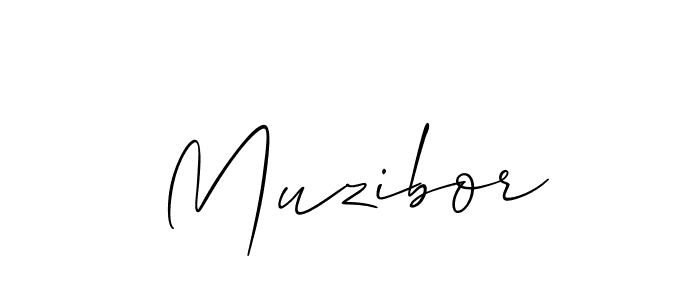 How to make Muzibor signature? Allison_Script is a professional autograph style. Create handwritten signature for Muzibor name. Muzibor signature style 2 images and pictures png