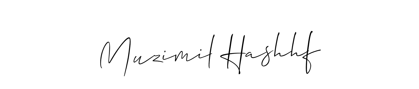 Also You can easily find your signature by using the search form. We will create Muzimil Hashhf name handwritten signature images for you free of cost using Allison_Script sign style. Muzimil Hashhf signature style 2 images and pictures png