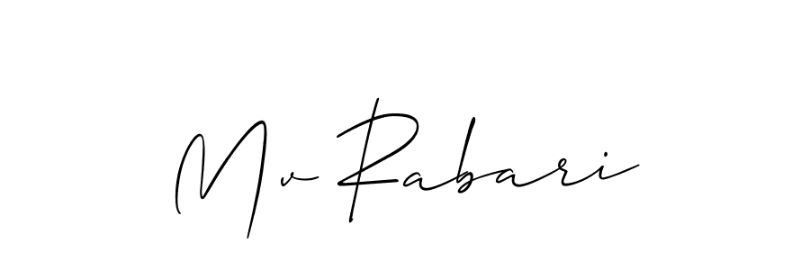 You should practise on your own different ways (Allison_Script) to write your name (Mv Rabari) in signature. don't let someone else do it for you. Mv Rabari signature style 2 images and pictures png