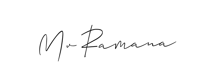 The best way (Allison_Script) to make a short signature is to pick only two or three words in your name. The name Mv Ramana include a total of six letters. For converting this name. Mv Ramana signature style 2 images and pictures png