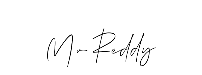 Also You can easily find your signature by using the search form. We will create Mv Reddy name handwritten signature images for you free of cost using Allison_Script sign style. Mv Reddy signature style 2 images and pictures png