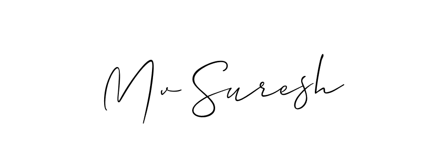 You should practise on your own different ways (Allison_Script) to write your name (Mv Suresh) in signature. don't let someone else do it for you. Mv Suresh signature style 2 images and pictures png