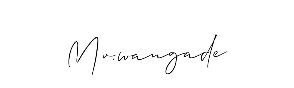 How to make Mv.wangade signature? Allison_Script is a professional autograph style. Create handwritten signature for Mv.wangade name. Mv.wangade signature style 2 images and pictures png