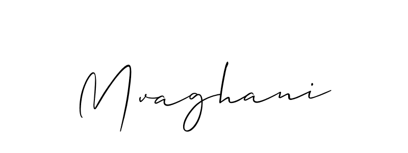 Use a signature maker to create a handwritten signature online. With this signature software, you can design (Allison_Script) your own signature for name Mvaghani. Mvaghani signature style 2 images and pictures png