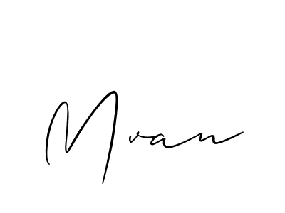 Mvan stylish signature style. Best Handwritten Sign (Allison_Script) for my name. Handwritten Signature Collection Ideas for my name Mvan. Mvan signature style 2 images and pictures png